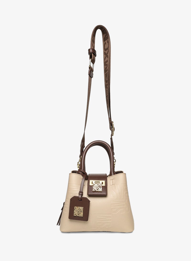 STEVE MADDEN Pebble & Smooth PU Small Satchel - Image 1